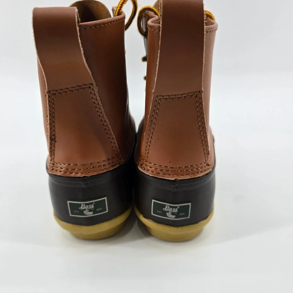 G.H. Bass Catskill Duck Boots Mens Leather Rubber Brown 11 D